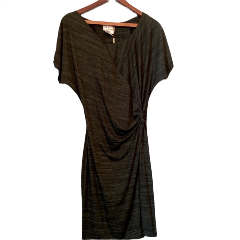 Max Studio Specialty Products Army Green and Black Dress
